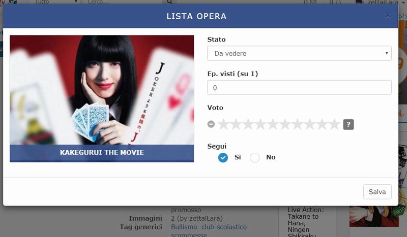 lista opera kakegurui